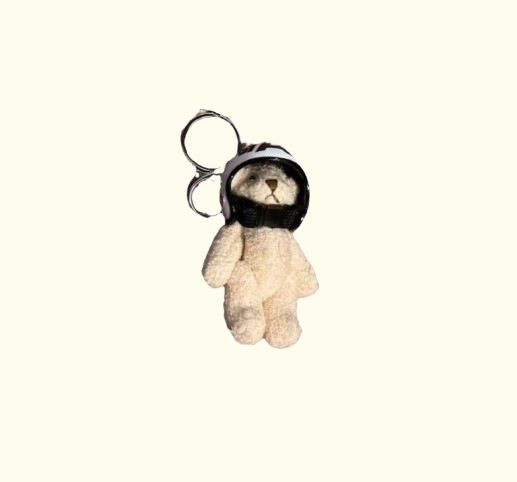 Charming Bear Plush Keychain