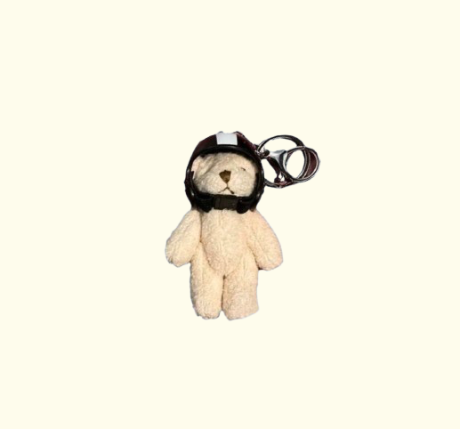 Charming Bear Plush Keychain