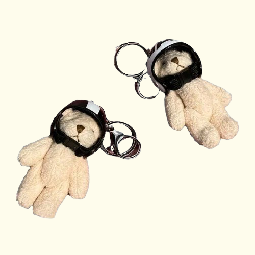 Charming Bear Plush Keychain