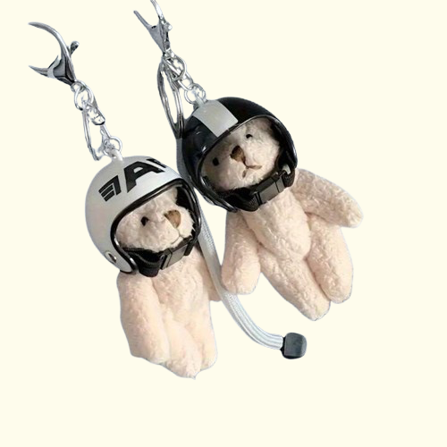 Charming Bear Plush Keychain