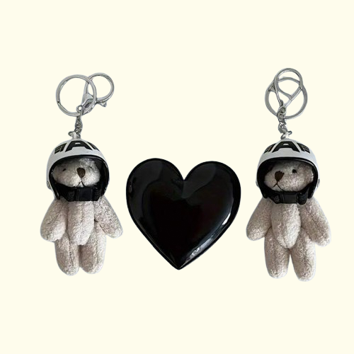 Charming Bear Plush Keychain